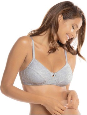 Бюстгальтер мягкий хлопковый Sielei NATURAL COTTON 1442 grigio melange, Цвет: grigio melange (серый), Размеры: 80C, изображение 3