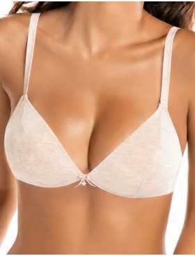Хлопковый бескостный бюстгальтер Sielei NATURAL COTTON 1458 ecru melange, Цвет: ecru melange (светло-бежевый), Размеры: 75B