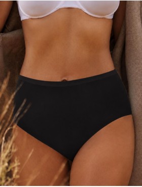 Завышенные хлопковые трусы Janira SKIN COTTON 1030806 black, Цвет: black (черный), Размеры: M