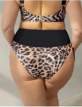Трусы пляжные высокие Kris Line MAUI high waist, Цвет: леопард, Размеры: M, изображение 2