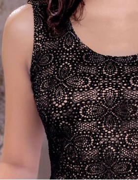 Ажурная кружевная майка Leilieve EMBRACE C8703 nero, Цвет: nero (черный), Размеры: 2XL, изображение 2