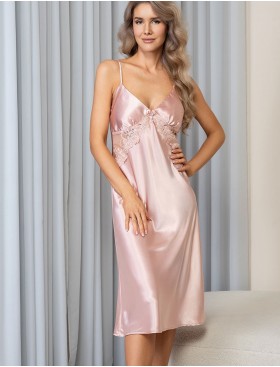 Сорочка средней длины Mia-Amore ANABELLA 4825 пудра, Цвет: пудра, Размеры: 3XL, изображение 4