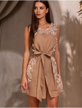 Короткое платье Mia-Amore DORA 5810, Цвет: бежевый, Размеры: 2XL