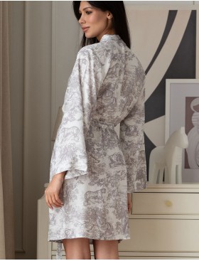 Короткий запашной халат Mia-Amore KANTI 5863, Цвет: мультицвет, Размеры: XS, изображение 2