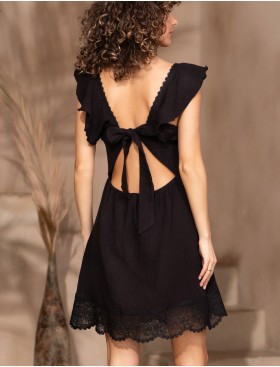Короткий сарафан с оборками Mia-Amore LARNACA 5751 черный, Цвет: черный, Размеры: M