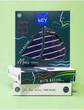 Мужские трусы боксеры Key MXH 331 тёмно-синий, Цвет: тёмно-синий, Размеры: M, изображение 2