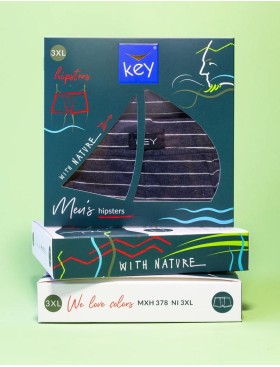 Хлопковые мужские боксеры Key MXH 378 синий, Цвет: синий, Размеры: L, изображение 2