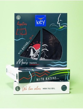 Мужские боксеры Key MXH 761 тёмно-синий, Цвет: тёмно-синий, Размеры: L, изображение 2