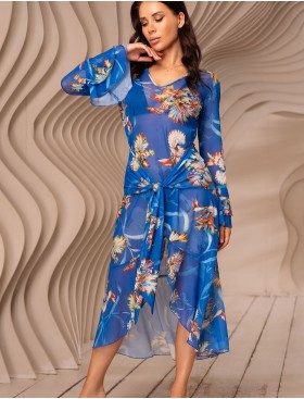 Длинное пляжное платье Mia-Amore ANTIGUA 2179, Цвет: синий, Размеры: 2XL