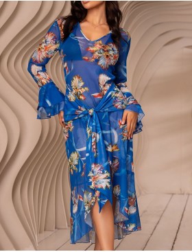Длинное пляжное платье Mia-Amore ANTIGUA 2179, Цвет: синий, Размеры: 2XL, изображение 4