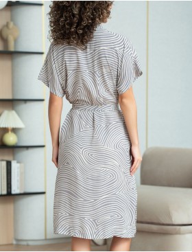 Платье-халат с коротким рукавом Mia-Amore ALMA 5871, Цвет: серый, Размеры: 2XL, изображение 2