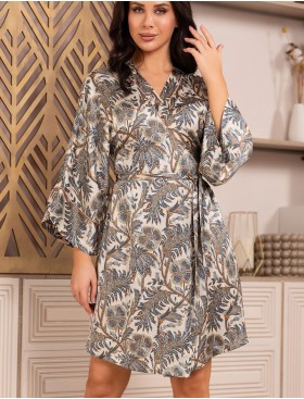 Короткий запашной халат Mia-Amore ANITA 4753, Цвет: мультицвет, Размеры: 2XL/3XL