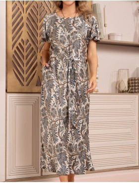 Длинная сорочка без пояса Mia-Amore ANITA 4758, Цвет: мультицвет, Размеры: 2XL, изображение 4