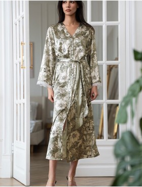 Длинный халат на пуговицах Mia-Amore ANTONIA 4027, Цвет: мультицвет, Размеры: 2XL, изображение 3