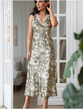 Длинная шелковая сорочка Mia-Amore ANTONIA 4978, Цвет: мультицвет, Размеры: 2XL, изображение 3