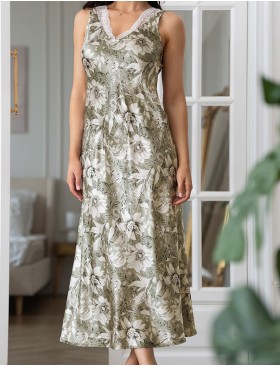 Длинная шелковая сорочка Mia-Amore ANTONIA 4978, Цвет: мультицвет, Размеры: 2XL, изображение 4
