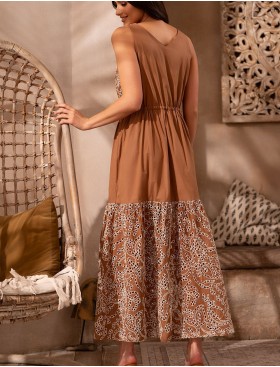 Сарафан из вышивного хлопка Mia-Amore BARBADOS 6009, Цвет: капучино, Размеры: 2XL, изображение 2