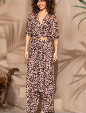 Комплект из принтованной сетки Mia-Amore EVERLY 2386, Цвет: коричневый, Размеры: 2XL, изображение 3