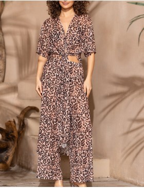 Комплект из принтованной сетки Mia-Amore EVERLY 2386, Цвет: коричневый, Размеры: 2XL, изображение 4