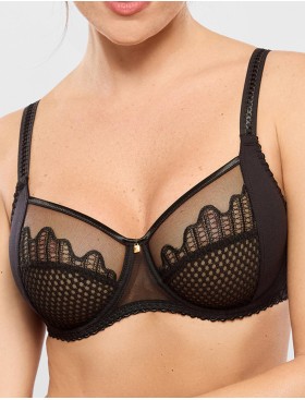 Бюстгальтер мягкий Empreinte 07233 LUNA чёрный, Цвет: чёрный, Размеры: 100E