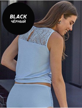 Майка на широких бретелях Janira ANGIE 1040232 black, Цвет: black (черный), Размеры: 2XL, изображение 2