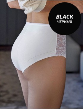 Трусы из хлопка Janira COTTON BAND Maxi Glam 1032618 black, Цвет: black (черный), Размеры: L, изображение 2