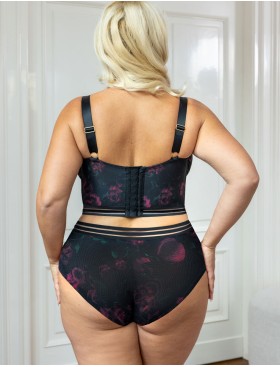 Бюстгальтер бралетт Kris Line BLOSSOM Softbralette longline, Цвет: черный+сиреневый, Размеры: 65J, изображение 6
