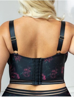Бюстгальтер бралетт Kris Line BLOSSOM Softbralette longline, Цвет: черный+сиреневый, Размеры: 65J, изображение 2