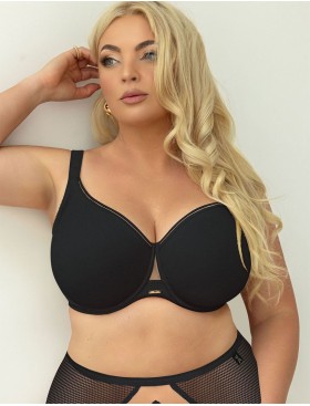Бюстгальтер минимайзер Kris Line COTTON FLOWER BLACK Soft Pro Comfort, Цвет: черный, Размеры: 65I, изображение 3