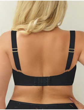 Бюстгальтер минимайзер Kris Line COTTON FLOWER BLACK Soft Pro Comfort, Цвет: черный, Размеры: 65I, изображение 2