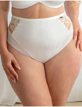 Высокие стринги Kris Line PROMISE stringi high waist белый, Цвет: белый, Размеры: M