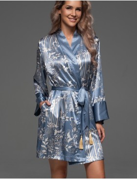 Короткий домашний халат Mia-Amore JANE 4653, Цвет: мультицвет, Размеры: 2XL/3XL, изображение 3