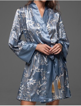 Короткий домашний халат Mia-Amore JANE 4653, Цвет: мультицвет, Размеры: 2XL/3XL, изображение 4