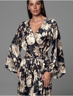 Длинный халат-пеньюар Mia-Amore DENISA 4869, Цвет: мультицвет, Размеры: 2XL/3XL