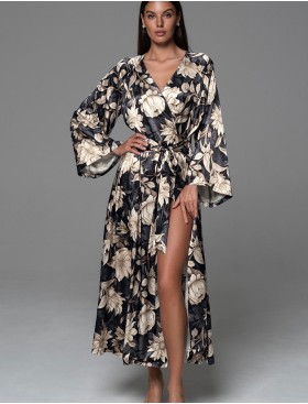 Длинный халат-пеньюар Mia-Amore DENISA 4869, Цвет: мультицвет, Размеры: 2XL/3XL, изображение 4