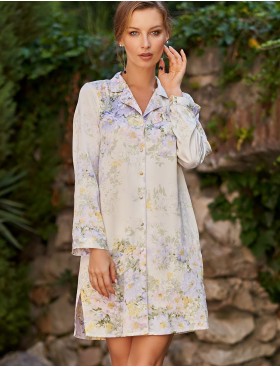 Рубашка шелковая Mia-Amore LILIANNA 3257, Цвет: молочный, Размеры: 2XL, изображение 3