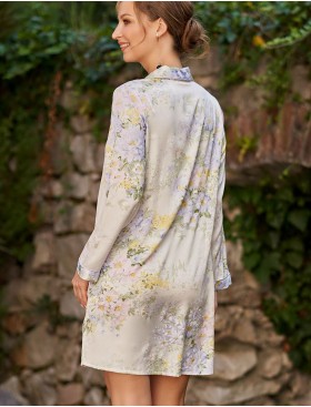 Рубашка шелковая Mia-Amore LILIANNA 3257, Цвет: молочный, Размеры: 2XL, изображение 4