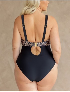 Слитный купальник бандо Kris Line MAUI body balconette MHM, Цвет: леопард, Размеры: 90H, изображение 6