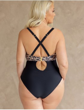 Слитный купальник бандо Kris Line MAUI body balconette MHM, Цвет: леопард, Размеры: 90H, изображение 4