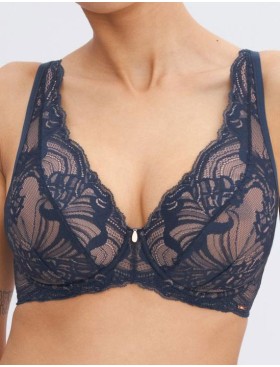 Бюстгальтер на большую грудь Alles INDIGO AFFAIR M Plus bralette темно-синий, Цвет: темно-синий, Размеры: 65I