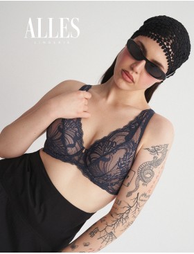 Бюстгальтер на большую грудь Alles INDIGO AFFAIR M Plus bralette темно-синий, Цвет: темно-синий, Размеры: 65I, изображение 8