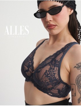 Бюстгальтер на большую грудь Alles INDIGO AFFAIR M Plus bralette темно-синий, Цвет: темно-синий, Размеры: 65I, изображение 7