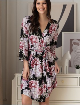 Трикотажный халат Mia-Amore ABBEY 5553 черный, Цвет: черный, Размеры: S/M