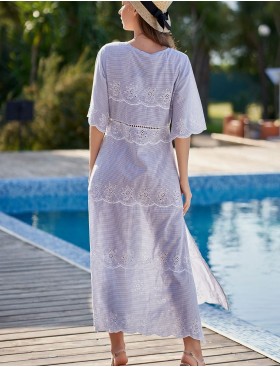 Длинное платье-халат Mia-Amore DOMINICANA 1406, Цвет: голубой, Размеры: M, изображение 4