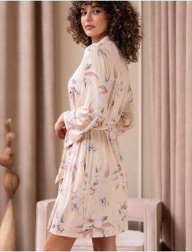 Короткий запашной халат Mia-Amore NYMPHEA 5843, Цвет: пастельный, Размеры: 2XL/3XL, изображение 2