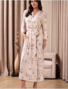 Длинный запашной халат Mia-Amore NYMPHEA 5849, Цвет: пастельный, Размеры: S/M, изображение 4
