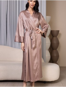 Длинный запашной халат Mia-Amore FLORENCE 2359, Цвет: карамель, Размеры: 2XL/3XL, изображение 4