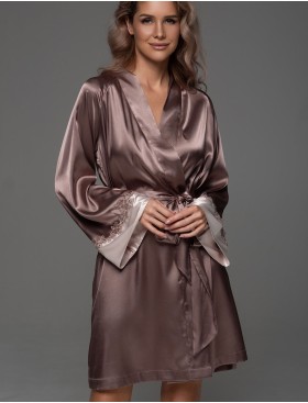 Короткий запашной халат Mia-Amore MACCIATO 4673 макиато, Цвет: макиато, Размеры: 2XL/3XL