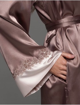 Короткий запашной халат Mia-Amore MACCIATO 4673 макиато, Цвет: макиато, Размеры: 2XL/3XL, изображение 2