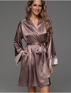 Короткий запашной халат Mia-Amore MACCIATO 4673 макиато, Цвет: макиато, Размеры: 2XL/3XL, изображение 4